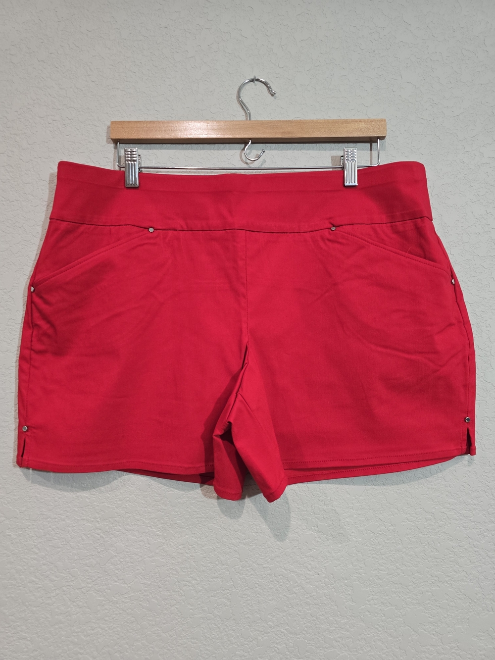 INC International Concepts Bright Red Pull-On Shorts.